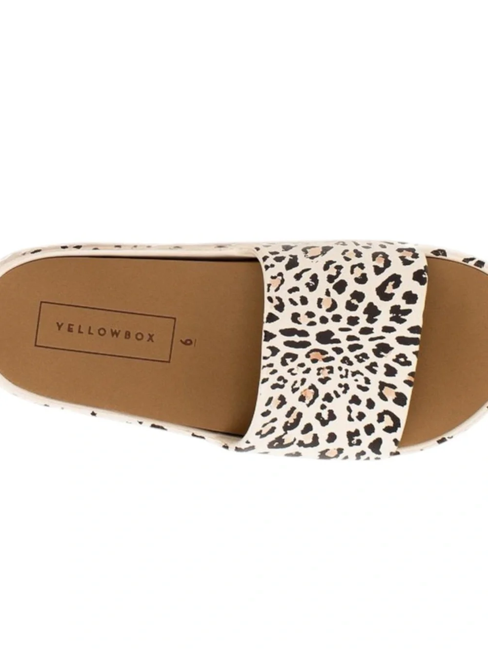 Yellow Box Sandals Womens Size 7 Leopard Print Torrey Platform Slide Shoes - Picture 2 of 7